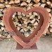 Whole House Worlds The Firewood Holder  Heirloom Heart  Log Storage  Rustic Artisinal Design  Made by Hand  Iron  Lacquer Sealed Oxidized Finish  29 L x 11 W x 28 H Inches  By - B075HJD3LF